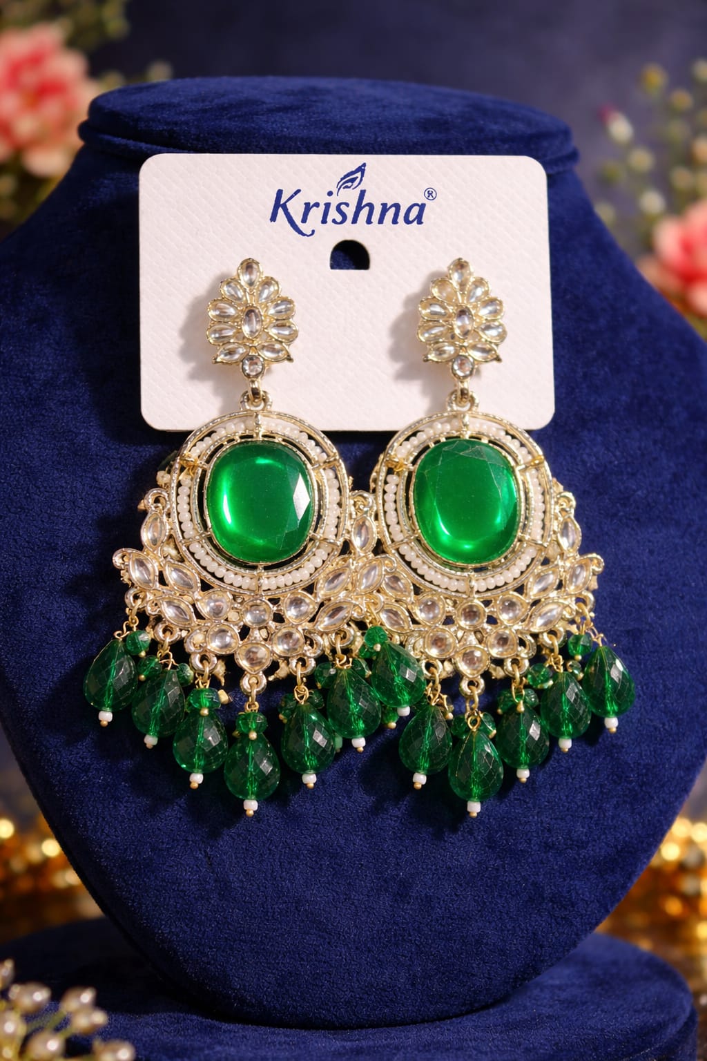 Gold Plated Traditional Earrings for Women