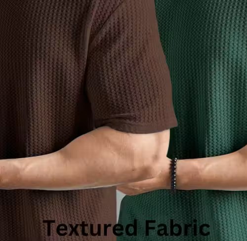 Men's Oversized Waffle Knit T-Shirt Combo Pack of 2