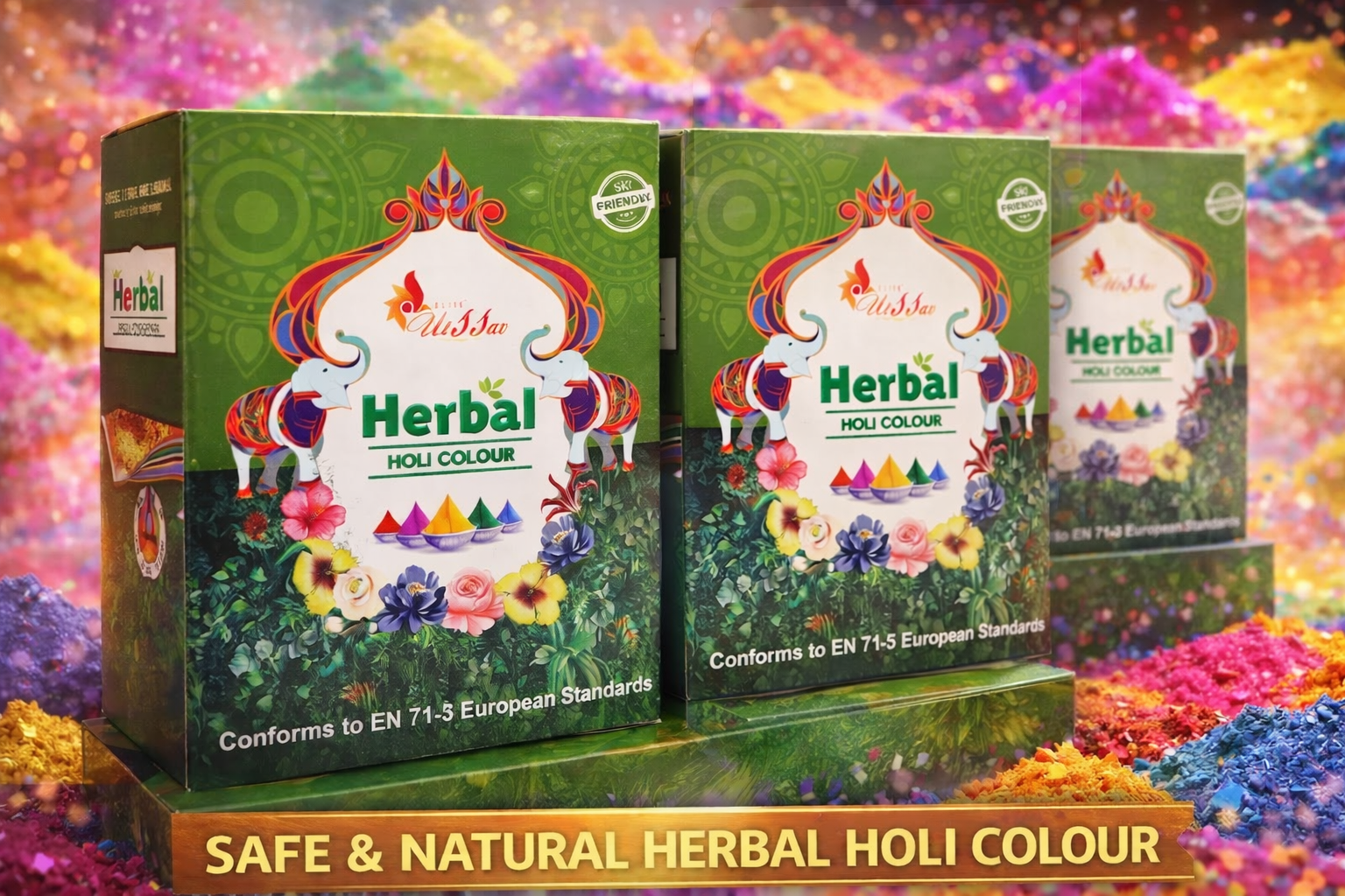 Premium Natural Herbal Holi Gulal – Vibrant & Chemical-Free