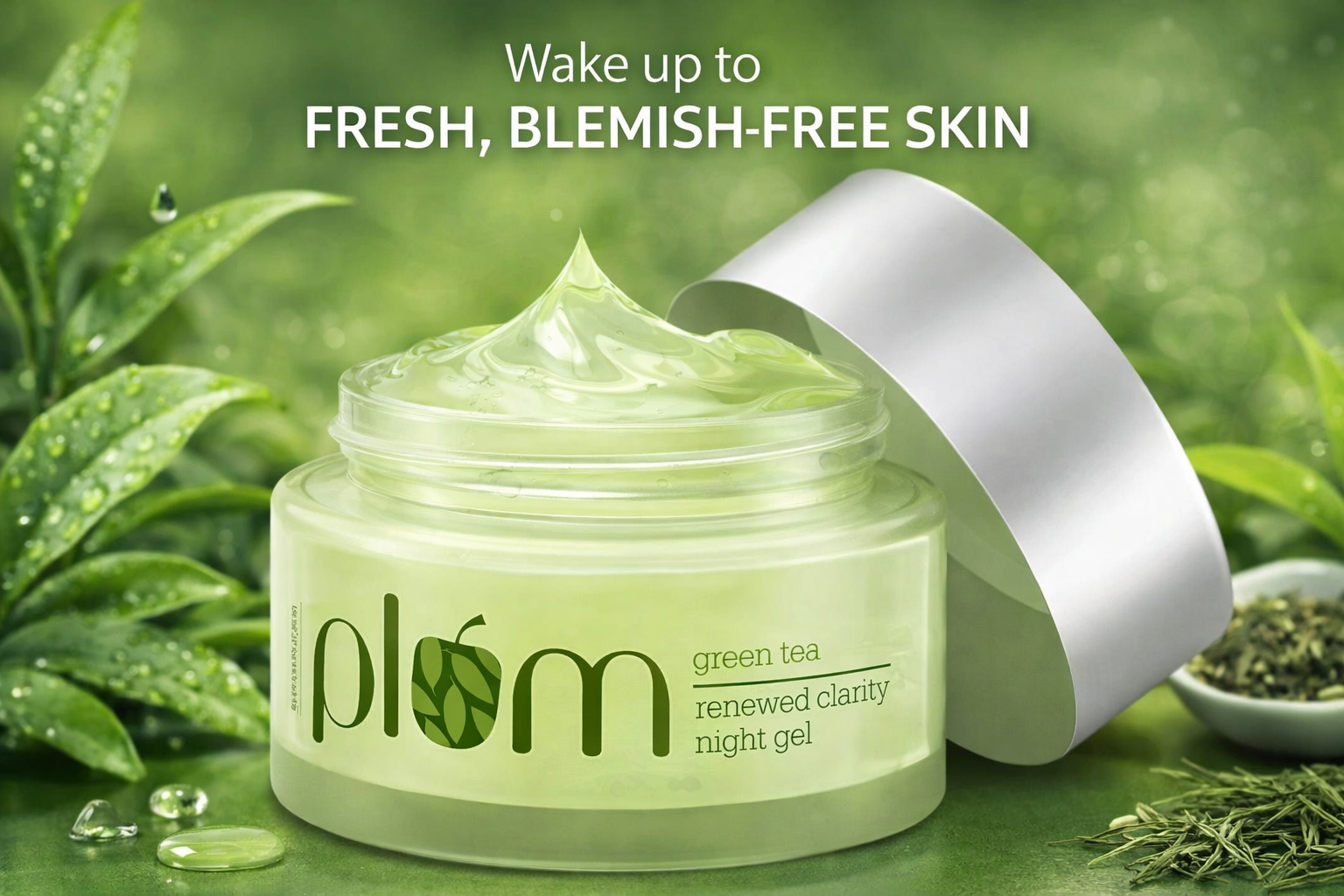 Plum Green Tea Night Gel for Acne-Prone & Oily Skin