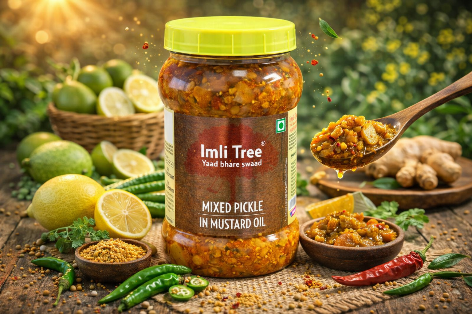 Imli Tree Mixed Pickle in Mustard Oil – Authentic Traditional Indian Achar(1kg)