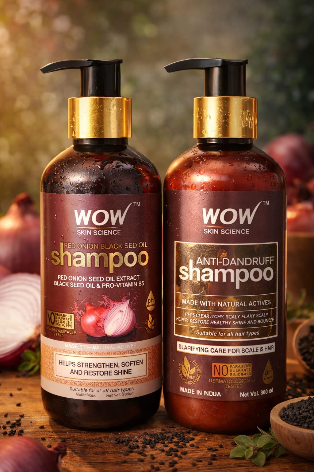 WOW Skin Science Red Onion & Anti-Dandruff Shampoo Combo