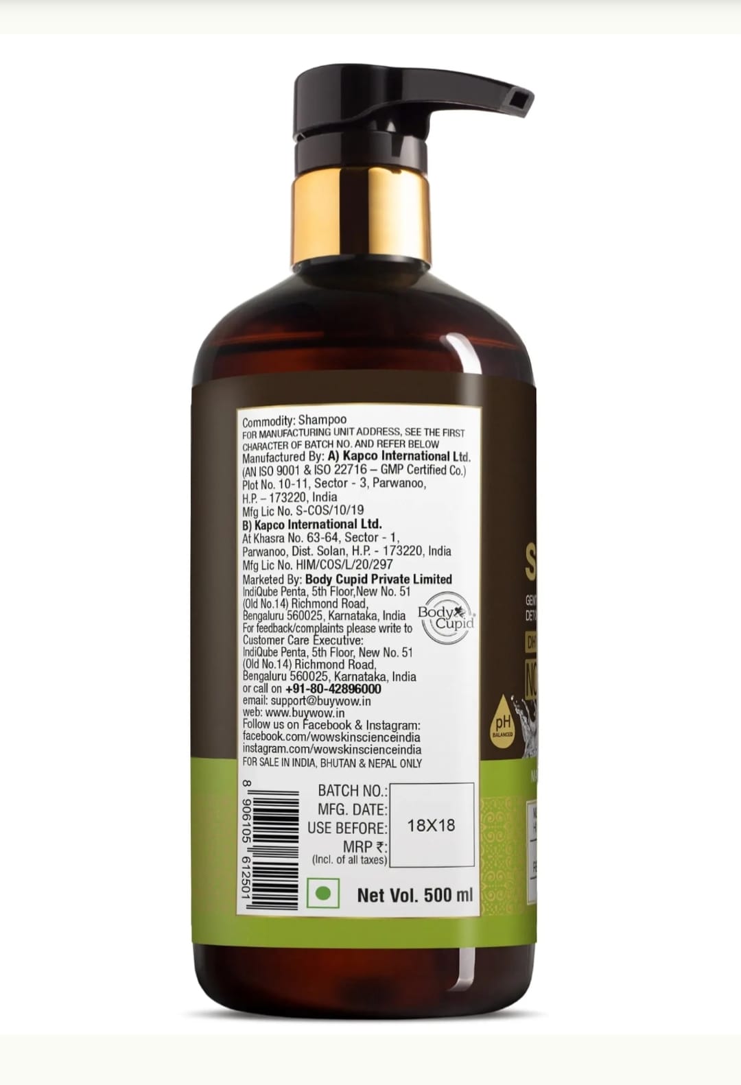 Wow Skin Science Apple Cider Vinegar Shampoo(300ml)