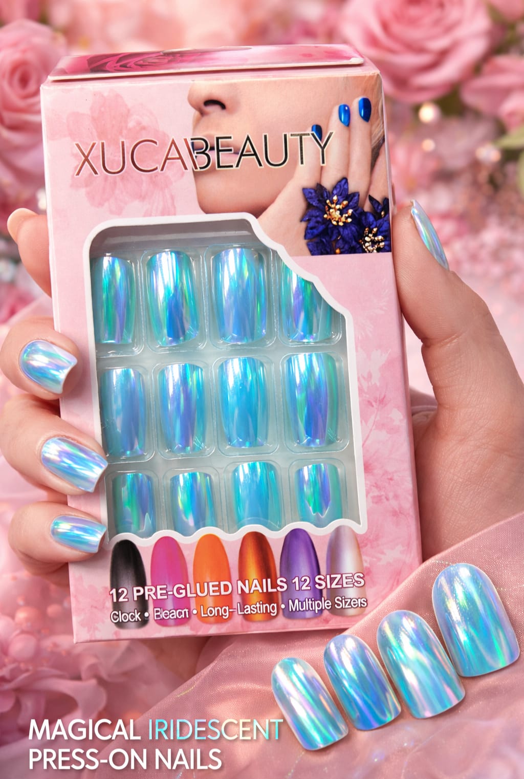 XUCABEAUTY Magical Iridescent Press-On Nails