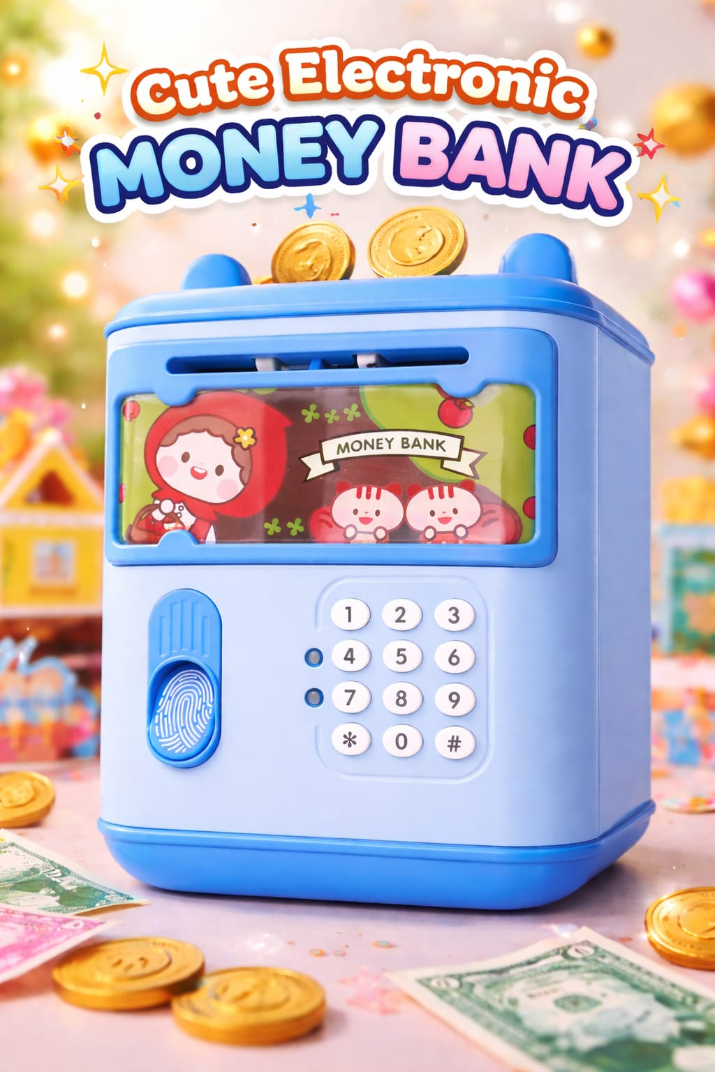 5-in-1 Smart Electronic Money Bank for Kids