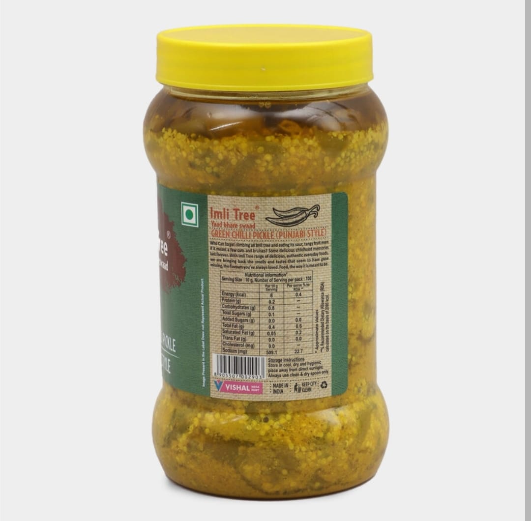 Imli Tree Green Chilli Pickle – Authentic Punjabi Style(1kg)