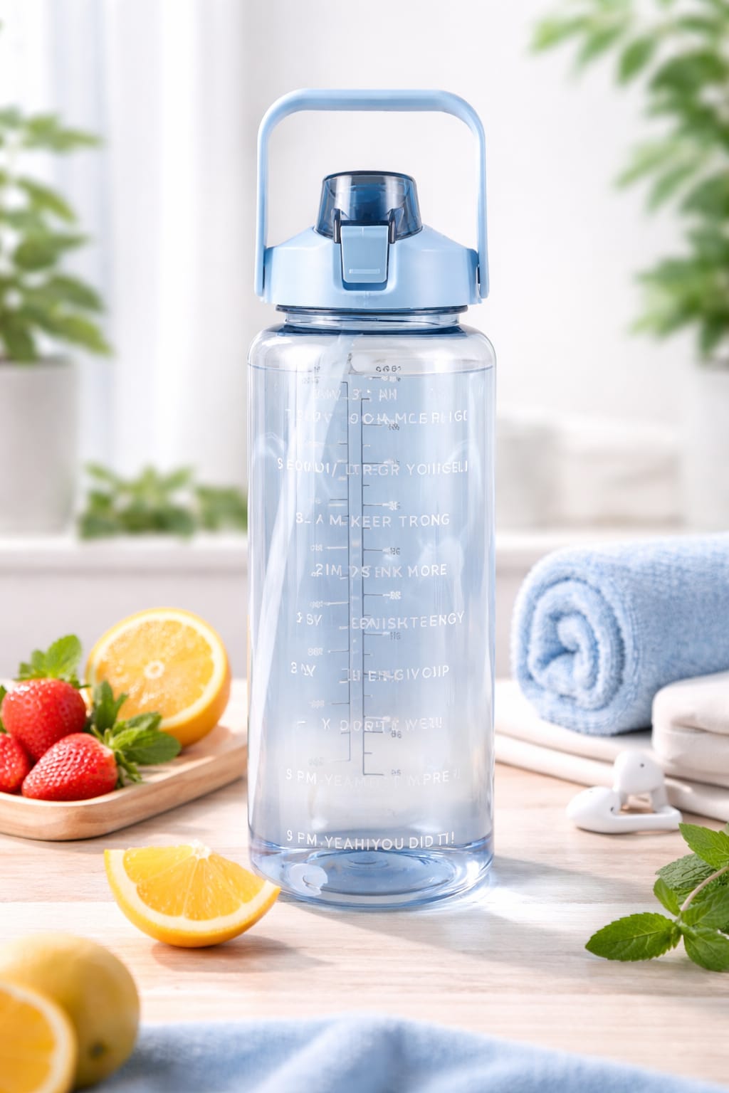 Premium BPA-Free Gym Water Bottle – 1000ml Hydration Tracker