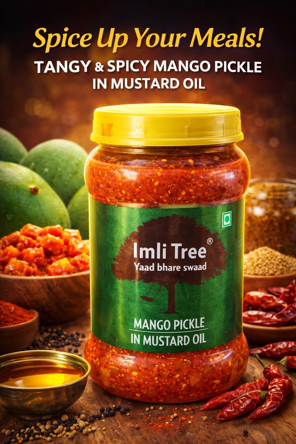 Imli Tree Mango Achar – Spicy, Tangy & Homemade Style Pickle(1kg)