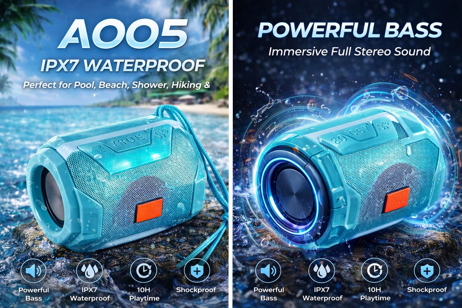 A005 Waterproof Bluetooth Speaker &ndash; Compact, Durable & High-Performance Sound
